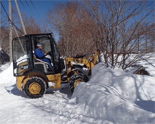 冬季道路の除雪作業